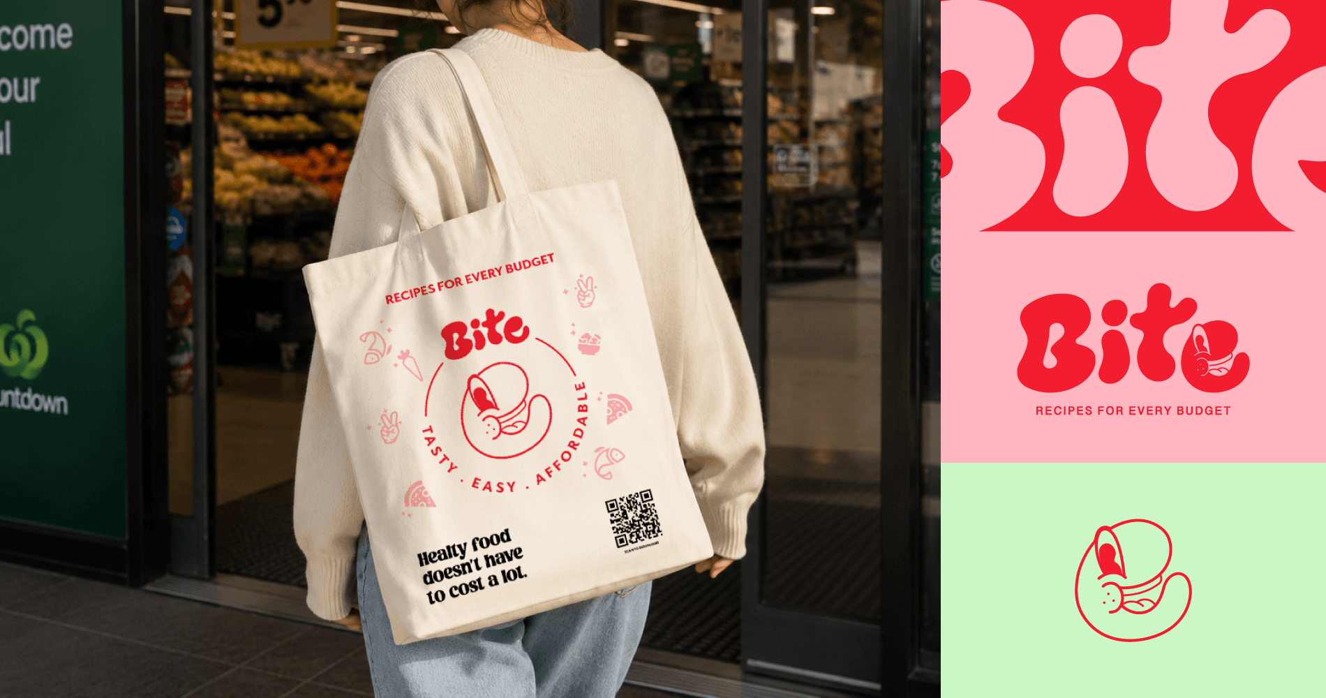 Bite Brand Identity Tote Bag Mockup
