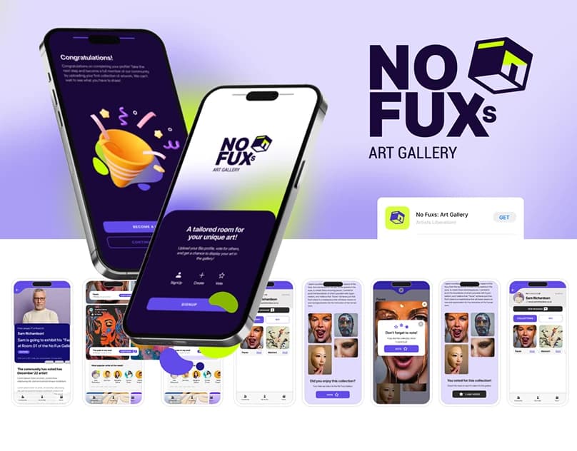 NoFuxs Gallery App — UX/UI Case Study
