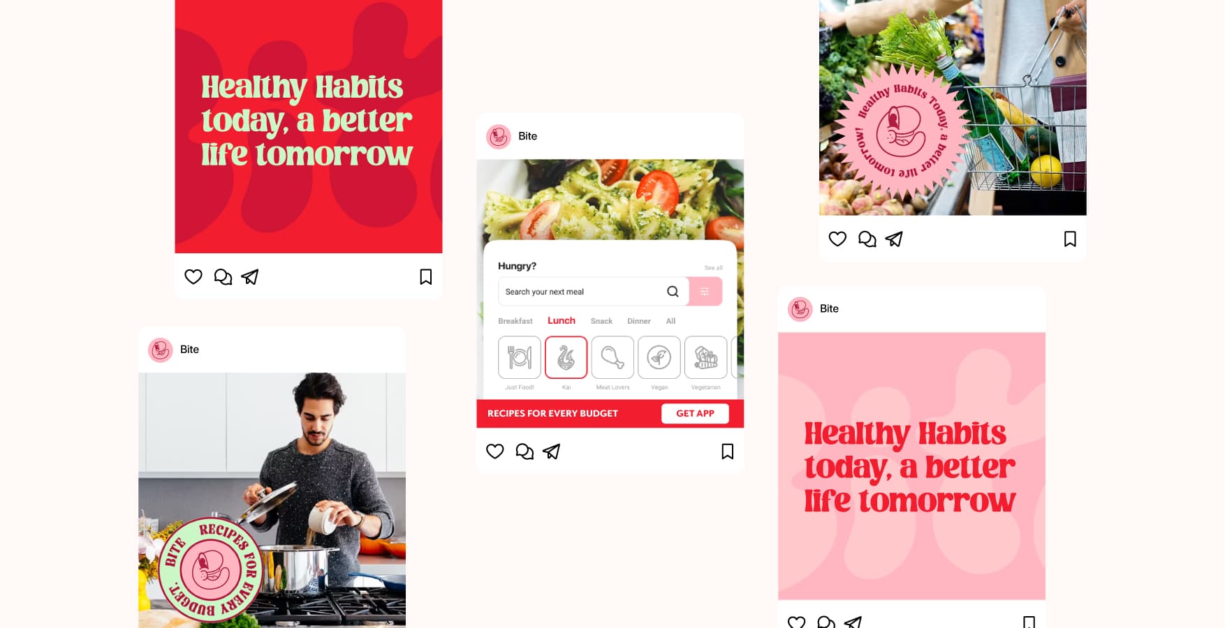 Bite Social Media Graphics Mockup