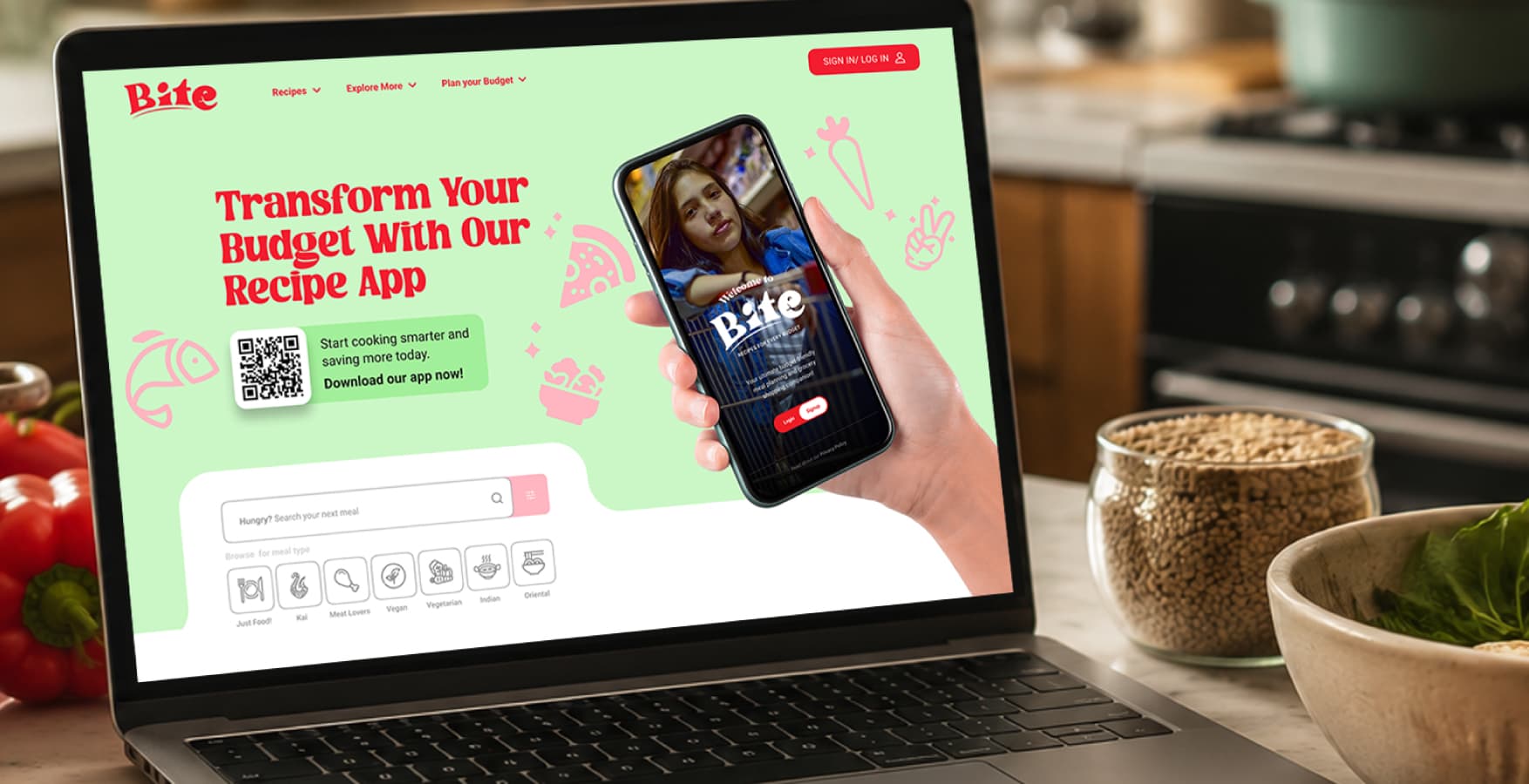Bite Responsive Web Mockup