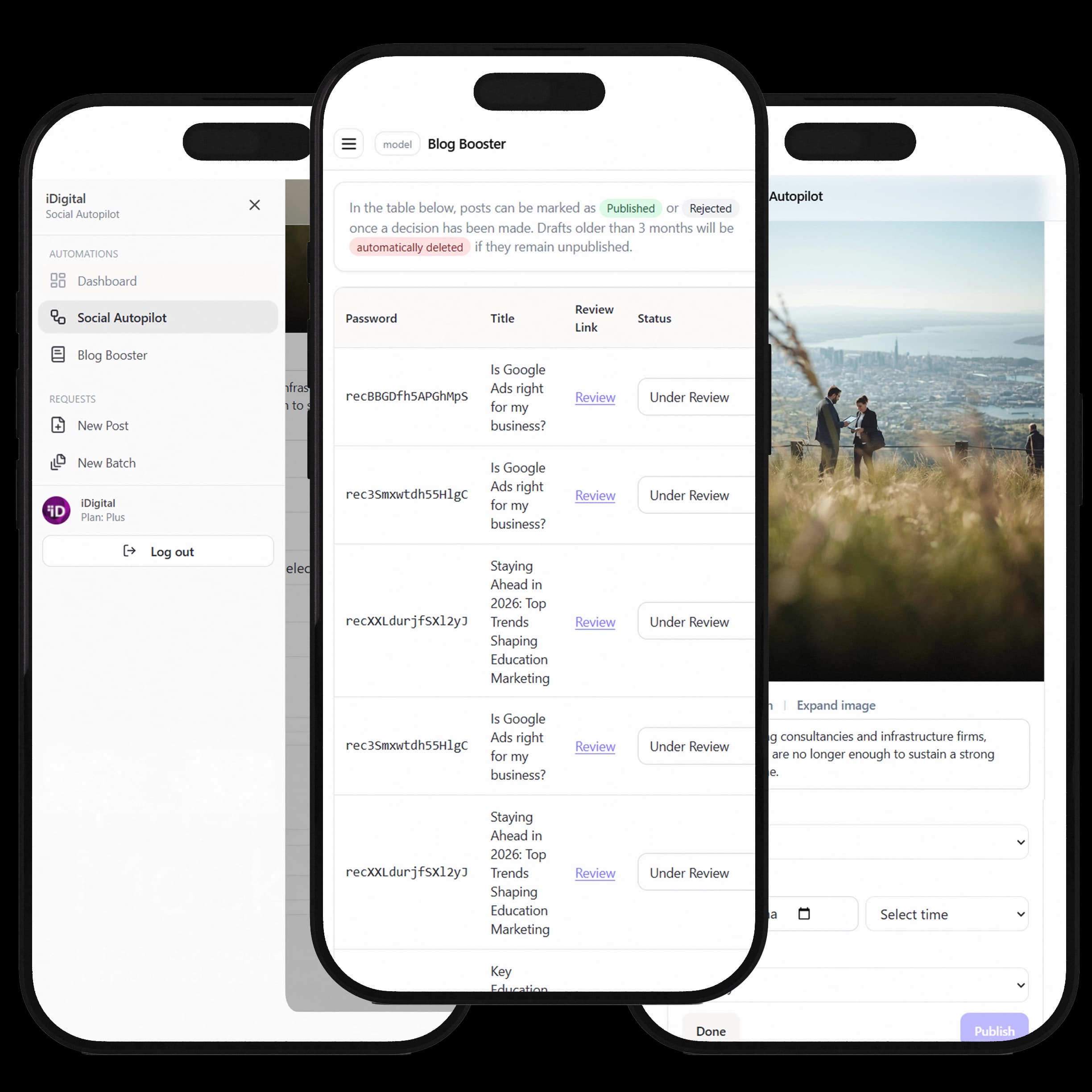 Proactive content generation engine dashboard