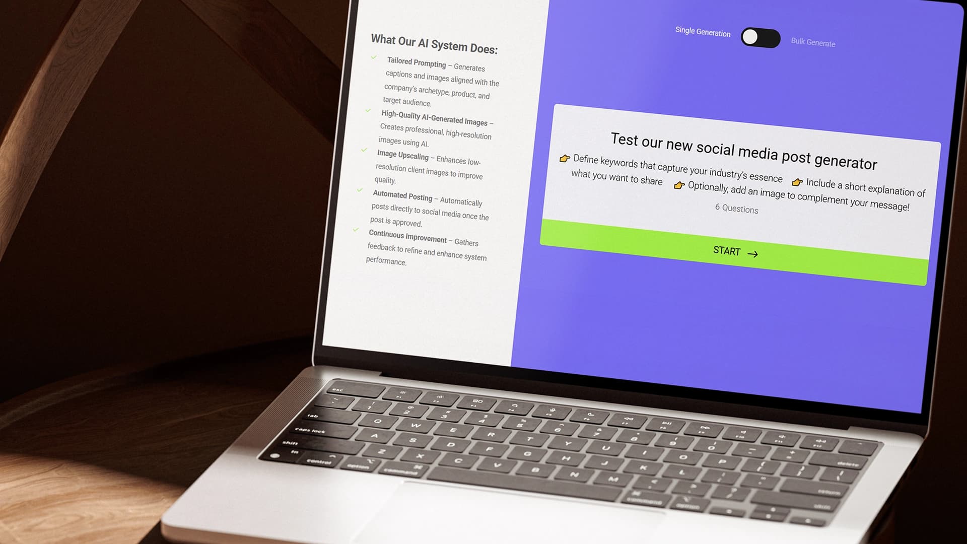First prototype Airtable content management and review interface